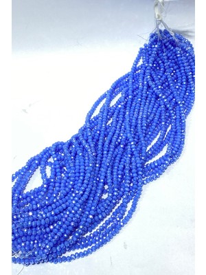 Hayalperest Boncuk Mat Koyu Mavi Kristal Boncuk 6 mm