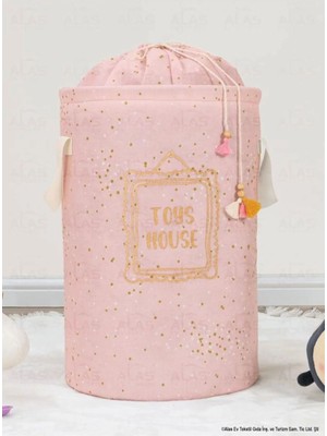 Mediterian Renkli Çok Amaçlı Kumaş Sepet 46x31 cm, Bebek ve Çocuk Odası Düzenleme