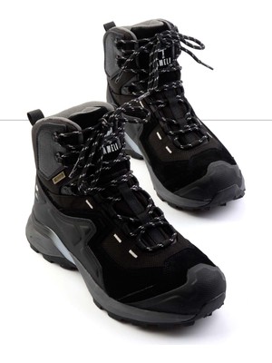 Bambi Siyah Erkek Bot & Bootie Süet Malzemeden Rahat Tabanlı Kışlık 40 Numaralı Ayakkabı