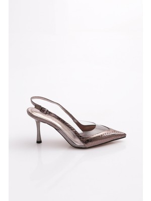 Dgn 7016 Kadin Arkadan Bağlamali Topuklu Ayakkabi