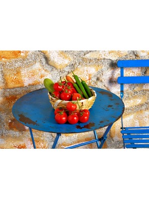 Mediterian El yapımı ahşap örgü sepet, 25x9 cm, büyük boy, 1 parça, doğal ve şık tasarım