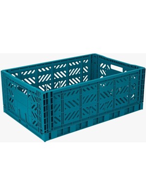 Mediterian Pratik Katlanabilir Saklama Kutusu, 60x40 cm, turuncu, dayanıklı ve şık tasarım