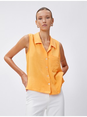 Koton Kolsuz Gömlek Cepli Düğmeli