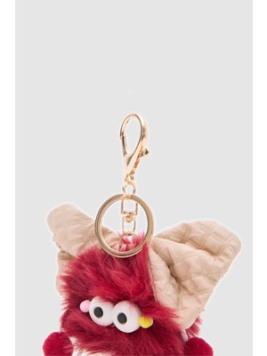 Kulaklı Kırmızı Renk Çanta Cüzdan Charm