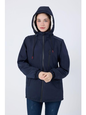 Freemen Spor Kadın Kürklü Su ve Rüzgar Geçirmez Kapüşonlu Mont & Kaban & Parka