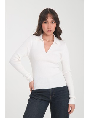 Sherin Ekru Polo Yaka Kazak