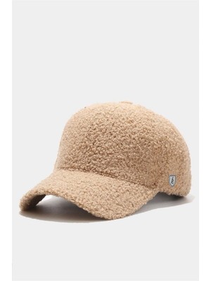 Külah Kadın Kışlık Camel Peluş Şapka Kep Trendy Baseball Cap