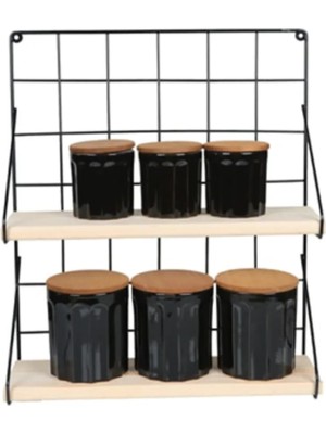 Iki Katlı Dekoratif Duvar Rafı