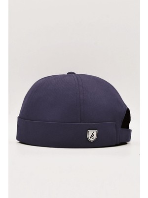 Külah Lacivert Hiphop Docker Şapka %100 Pamuk Katlamalı Cap