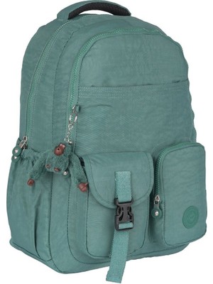 Relaxion Suya Dayanıklı Klinkır Kumaş 9 Bölmeli Geniş Hacimli Okul Günlük Spor Seyahat Sırt Çantası