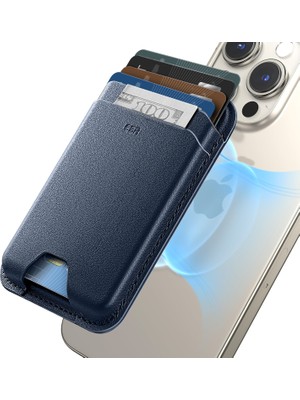 ESR Apple iPhone Cüzdan Halolock Magsafe Boost Wallet - Dark Mavi