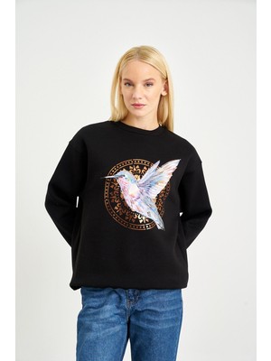 Anka Kuşlu Varak Sweatshirt