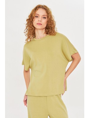 Düşük Omuz Modal T-Shirt