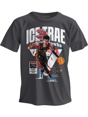 Shome Regular T-Shirt Nba Baskılı For Black