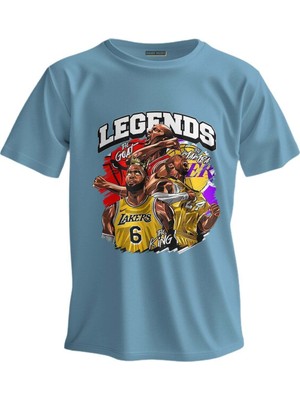 Shome Regular T-Shirt Nba Baskılı Trıo Legends