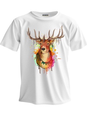 Shome Regular T-Shirt Geyik Baskılı