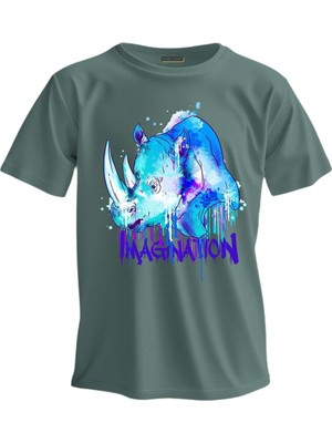 Shome Regular T-Shirt Gergedan Kaplan Baskılı