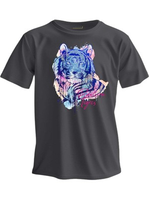 Shome Regular T-Shirt Beyaz Kaplan Baskılı