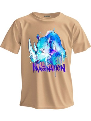 Shome Regular T-Shirt Gergedan Kaplan Baskılı