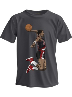 Shome Regular T-Shirt Nba Baskılı Clyde Drexler