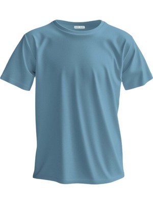 Shome Basic Regular T-Shirt Mavi / M