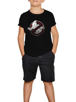 Ghostbuster Splash Siyah Çocuk Tişört
