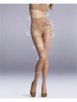 2 Li Paket  15 Den Body Control Külotlu Çorap - Korseli