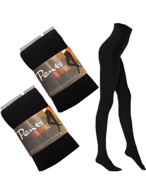 Penti Kadın Thermal Kilotlu Çorap Polar İç Yüzeyi ile Sıcak Tutan Düz Desenli Hızlı Kurutma