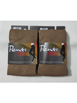 Termal Kadın Siyah Içi Polar Kışlık Esnek Külotlu Çorap 2'li