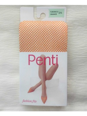 Kadın Renkli File Külotlu Çorap