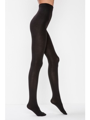 Termal Kadın Siyah Içi Polar Kışlık Esnek Külotlu Çorap