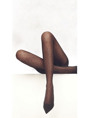 Kadın Mini Dot Desenli Külotlu Çorap