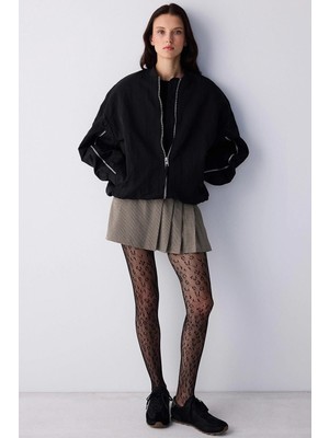 Leopar Desenli Külotlu Çorap Leopard File