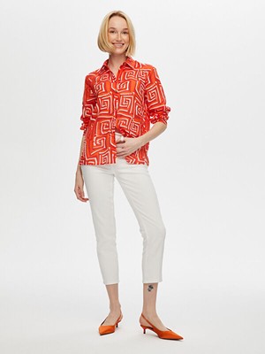 Faik Sönmez Soyut Desen Pamuk Vual Gömlek S25GML053