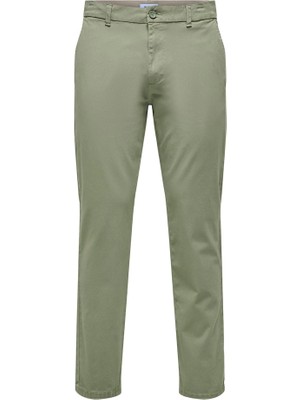 Only & Sons Erkek Regular Fit Lastikli Bel Haki Pantolon - 22029761