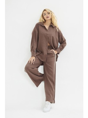 Şerit Detaylı Modal Pantolon