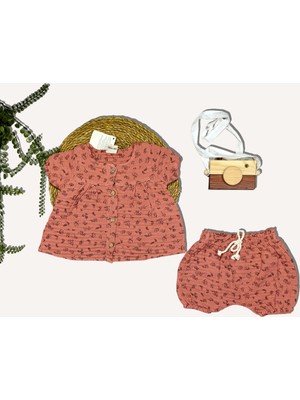 Müslin Şortlu Yazlık Bebek Takım