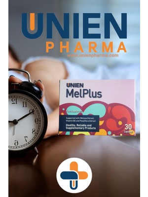 UNIEN Pharma Melplus 30 Kapsül / Passiflora Ekstresi, Kedi Otu Ekstresi, Melisa Ekstresi, Mayıs Papatyası Ekstresi ve Vitamin B6 İçeren Takviye Edici Gıda
