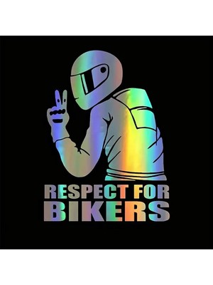 Hologramlı Motosiklet Sticker 15X11CM