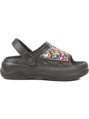 Siyah Işlemeli Hafif Eva Kadın Sabo Terlik E-800 Z