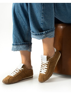 Fulgor Vizon Hakiki Deri Kadın Sneakers
