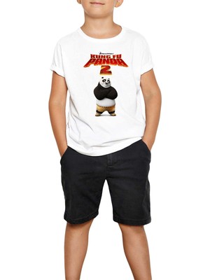 Kung Fu Panda Beyaz Çocuk Tişört