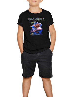 Iron Maiden Flight 666 Siyah Çocuk Tişört