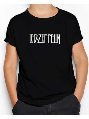 LED Zeppelin Logo Siyah Çocuk Tişört