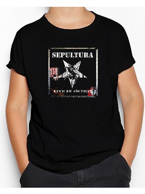 Sepultura Live In Sao Paulo Siyah Çocuk Tişört