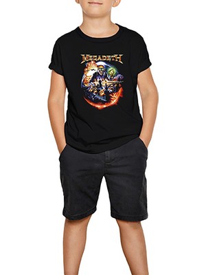 Megadeth Judge Skull Siyah Çocuk Tişört