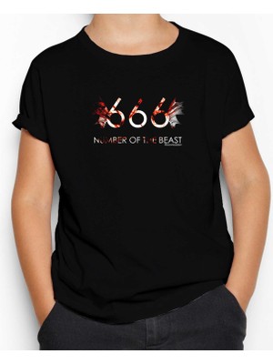 Iron Maiden 666 Siyah Çocuk Tişört