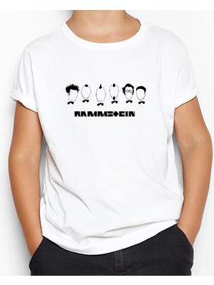 Rammstein Drawing 2 Beyaz Çocuk Tişört