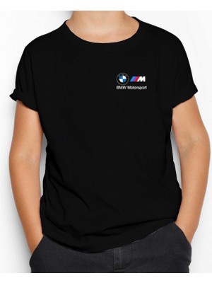 Bmw Logo M Power Motorsport 2 Siyah Çocuk Tişört