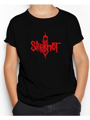 Slipknot Logo Red Siyah Çocuk Tişört